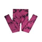 Calças de Yoga Cintura Alta Push Up Sem Costura Tie Dye - Fitness e Treino