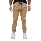 Calças Jogger Jeans Camuflada Masculina Com Punho Elástico