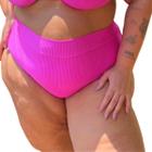 Calcinha Avulsa Biquine Plus Size Hot Pants Canelado Feminino