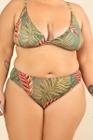Calcinha biquíni plus size lateral média estampa silvestre mardu