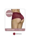 Calcinha boxer em renda Selene G Bordo