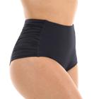 Calcinha de Biquini hot pant avulsa cintura alta e lateral larga franzida sunkini retrô moda praia