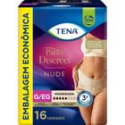 Calcinha Descartável Tena Pants Discreet Nude G/EG 16 Unidades