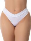 Calcinha Fio Dental Duplo Cós Médio Tanga Cinta Modeladora Conforto Lingerie Feminina