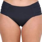 Calcinha Lisa Plus Size Biquini Praia Lateral Larga Drapeada