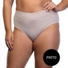 Calcinha Plus Size Cintura Alta Cós Largo Confortável Microfibra Dia a Dia Moda de Baixo -TV5036