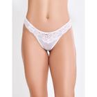 Calcinha tanga fio sexy de renda tule transparente sensual