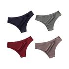 Calcinha Ultrafina Sem Costura Feminina Conjunto De 4 Sexy Seda Gelo Cintura Baixa G-string Macio