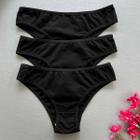 Calcinhas 100% Algodão Kit 3 Pçs Calçola Lingerie Básica Dia Revenda Atacado