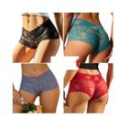 Calcinhas Femininas de Renda Floral - Conforto, Sexy e Respirável (4 Unidades)