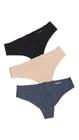 Calcinhas Tanga Calvin Klein Invisibles - Pacote com 3 Unidades - Tamanho M