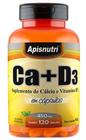 Calcio + Vitamina D3 450mg 120 Caps Apisnutri