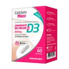 Calcium Maxx Calcio D3 600mg 60 Capsulas Loja Maxinutri