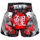 Calções de boxe de Muay Thai Tuff TUF-MS638-BLK para homens