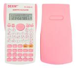 Calculadora Científica 82ms 240 Funções Visor de 2 Linhas com capa Rosa e Branco - Dexin