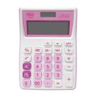 Calculadora de Bolso 12 Dígitos Grande TC04 Rosa