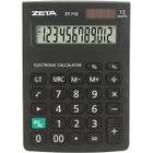 Calculadora de Mesa 12DIG. Zetta ZT712 Preta