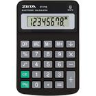 Calculadora de Mesa 8 DIG Zeta ZT718 Preta