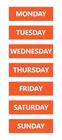 Calendar Magnets DCM Solutions Dias da semana Burnt Orange