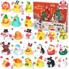 Calendário do Advento FINEED Christmas Ducks 2024 com 24 patas de borracha