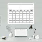 Calendário Parede Planejamento mensal Branco/Cinza 48x63