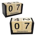 Calendário Permanente Para Mesa De Madeira Home Office Decor