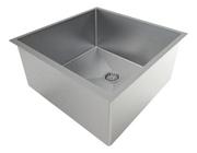 Calha + Cuba Canal S.Tampa Cozinha Moderna Pratica Higiênica Inox