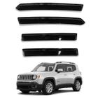 Calha De Chuva Defletor Preto Fumê Jeep Renegade 4 portas - Eco Flex