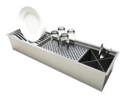 Calha De Embutir Inox Em Pia Umida De Cozinha Corte 77,5 Cm - Technox