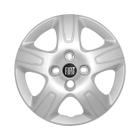 Calota Aro 14 Fiat Strada 2013 2014 2015 2016 Prata + Emblema Preto