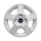 Calota Aro 14 Prata Ford Fiesta Hatch Sedan 2008/2010 Com Emblema Resinado