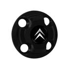 Calota Central Roda De Ferro New Cap emblema resinado Citroen C3 C4 Preto