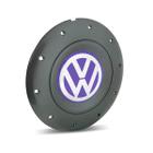 Calota Centro Roda Ferro VW Amarok Aro 14 15 4 Furos Grafite Emblema Lilás