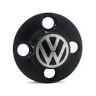 Calota Centro Roda Ferro VW Logus Emblema Preto