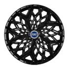 Calota esportiva aro 14 moove black + emblema resinado fiat azul