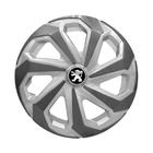 Calota Esportiva Aro 14 Spider Silver/Graphite Peugeot 206 207 Hoggar