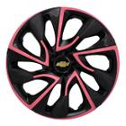 Calota esportiva ds4 14 pink + emblema gm/chevrolet