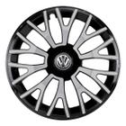Calota esportiva triton 14 black graphite + emblema alumínio volks 3d