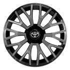 Calota esportiva triton 14 black graphite + emblema resinado toyota