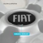 Calota Preta Fosca aro 14 Fiat Argo 2017 2018 2019 2020 Emblema Resinado
