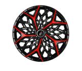 Calota Sportiva Modelo Moove Aro 13 polegadas Black/Red Parafuso