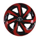 Calota Sportiva Modelo Spider Aro 15 polegadas Black/Red Parafuso