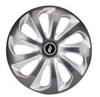 Calota Sportiva Modelo Velox Aro 14 Polegadas Graphite/Silver Parafuso