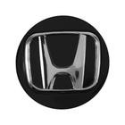 Calotinha 58mm Centro de Roda Honda FIT Civic City WRV Preta com Emblema Cromado