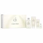 Calvin Klein CK One Coffret Perfume Masculino EDT + Body Lotion + Shower Gel Travael Size