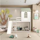 Cama Alta Infantil Club House Sweet com Escorregador Casatema