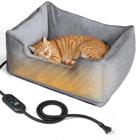 Cama aquecida para gatos PETEMPO Cama aquecida para animais de estimação com temperatura e temporizador