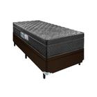 Cama Arezzo Baú Solteiro Box Black Molas Ensacadas Marrom