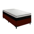 Cama Arezzo Solteiro Box Black White Molas Ensacadas Marrom