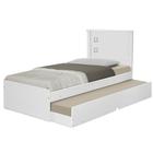 Cama Barcelona com Cama Auxiliar Solteiro Tebarrot Cor Branco - Estrela Móveis